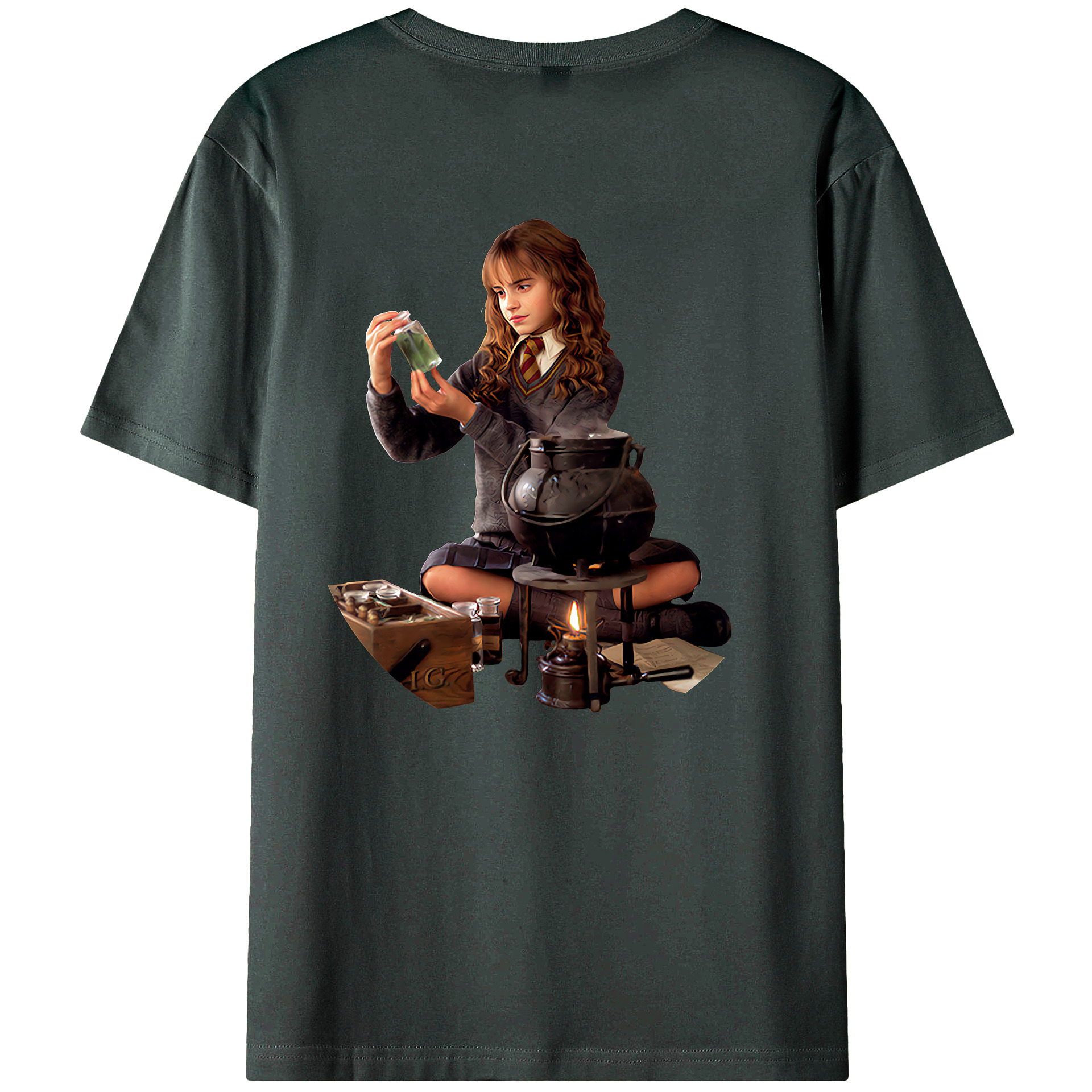 （画像用） Harry Potter ハリー・ポッターシリーズ 綿100％ メンズ半袖Tシャツ（バックプリント） 通気性